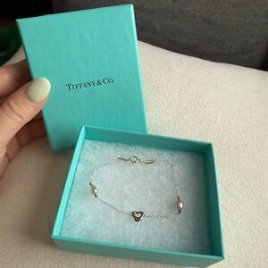 Tiffany & Co Pearls By The Yard Open Heart Bracelet